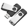 RAOYI 2 Pack 8GB USB 2.0 Flash Drive Swivel Thumb Drives Jump Drive Memory Sticks Pen Drive (Black)