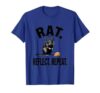 Rat. Reflect. Repeat. Minimalist rodent design T-Shirt, Men, Royal Blue, X-Large