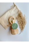 Rattan Rattle with Bell for, Handmade, Safe &, Develops Fine Motor Skills, 6 inches Height, Beige Color, 0-1 Years - Beige