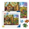 Ravensburger - Gardener's Getaway - 300 Piece Large Format Jigsaw Puzzle - Bright and Vivid Gardener's Dream with Gnomes & More - Frameable - Premium Quality - Puzzles for Adults