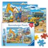 Ravensburger - Large Construction Vehicles - 49 Piece Jigsaw Puzzle 3 Pack Set - Bright Loaders, Trucks & More - Larger Pieces - Premium Quality - Ideal Gift - Screen-Free Fun - Children Age 5+
