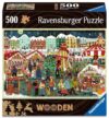 Ravensburger Christmas Market Charm – 500 Piece Jigsaw Puzzle | Festive Stalls & Twinkling Lights | A Cozy Holiday Adventure
