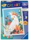 Ravensburger CreArt 12023186 - Kakadu - Painting by Numbers for Children from 9 Years, Painting Set with Frame, Brush, Acrylic Paints, Gift for Girls and Boys, with Glitter