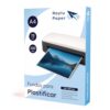 Raylu Paper® - Pack of 100 Clear High Gloss Finish Plasticizer Thermal Laminating Pouches Plastic Sheets (75 Micron A4)