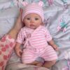 RBBABY 12" Lovely Lifelike Reborn Baby Dolls Girl, Soft Premium Full Silicone Reborn Babies, Realistic Solid Silicone Newborn Babies Girl, Real Life Baby Dolls with Clothes Set&Feeding Accessories