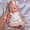 RBBABY 12" Realistic Reborn Baby Dolls Girl, Premium Elastic Solid Silicone Newborn Baby Girl Full Body Flexible, Soft Lifelike Handmade Baby Dolls for Kids & Collectors Xmas Gift Set