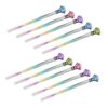 RBRMHM 10x Rainbow Gel Pen Colorful Rainbow Pen Big Diamonds Pen Glitters Neons Gel Pen for Writing Journaling Sketching