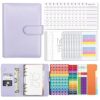 RBRMHM Binder Planner Set with Binder Pockets Budget Sheets Stickers Page Dividers Binder Notebook PU Journal