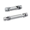 RC Car Accessories for Trax for TRX4M TRX-4M 1/18 RC Crawler Car Upgrade Parts Accessories 2pcs Steel Metal Drive Shaft CVD Driveshaft 9751(Silver 2pcs)