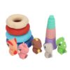 Rcniso Soft Building Ring Stackers, Colorful and Safe Finger Puppets, Interactive Toys, Dinosaur Dolls for and Children for Kids