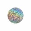 RCULWPLP Film Medallion Laminating Overlay Round Sparkle Glossy Finish Polyester Sheet Suitable for Convention Handmade Gifts, Transparent Broken