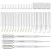 RDHFTNIHU 16Pcs Empty Marker Pen with 3 Droppers Refillable Empty Acrylic Paint Pen for Painting Doodling Refillable Art Brush