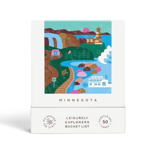 Reach International Outfitters Minnesota Leisurely Explorers Adventure Bucket List: 50 Relaxed Scratch-Off Cards for Day Trips and Hidden Gems - Perfect Travel Gift and Guide for Exploring Minnesota