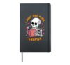 Read Books Lover Bookworm Cute Reading Just One More Chapter Hardcover Journal, Black