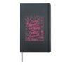 Read Books Lover Bookworm Red Flags Cute Women Girl Reading Hardcover Journal, Black