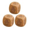Reading Decision Dice, 6-Sided Natural Beech Wood Engraved Prompts for Book Lovers, Interactive Literary Habit Tool, Fun Tabletop Game Accessory 5cm Cube 3pcs