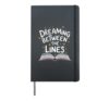 Reading Dreaming Between The Lines Hardcover Journal, Black
