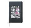 Reading Just A Girl Who Loves Books Hardcover Journal, Black