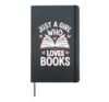 Reading Just A Girl Who Loves Books Hardcover Journal, Black