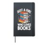 Reading Just A Girl Who Loves Books Hardcover Journal, Black
