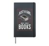 Reading Just A Girl Who Loves Books Reader Hardcover Journal, Black
