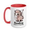 Reading Rider In Training Cute Pony Reading Ceramic Mug, Red/White, 15oz