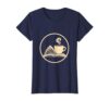 Reading Teacher Coffee Book Lover Graphic T-Shirt, Women, Navy Blue, Small