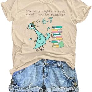 Reading Tshirts for Women Reading Six Seven Tshirt Teacher Fit Short Sleeve