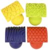 READY 2 LEARN Paint & Dough Animal Rockers - Set of 4 Textures - Playdough Accessories - Easy-Grip Art Supplies - Paint Stamps for Kids - Clay Tools for Kids