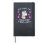 Ready For A Magical Time In Kindergarten Unicorn Fist Day Hardcover Journal, Black