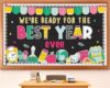 Ready for the Best Year Ever Bulletin Board Back to School Bulletin Board Decor Composition Notebook Classroom Decorations Apple Ruler Pencil Cutouts for First Day of School Door Wall Chalkboard Decor