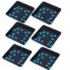 Reaeng 6 PCS Stepping Stone Molds for Concrete, Reusable 12 x 12 x 1.73 in Square Plastic Paver Forms with 200 Glow in the Dark Resin Stones, DIY Cement Molds for Garden Path, Walkway & Patio