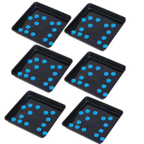 Reaeng 6 PCS Stepping Stone Molds for Concrete, Reusable 12 x 12 x 1.73 in Square Plastic Paver Forms with 200 Glow in the Dark Resin Stones, DIY Cement Molds for Garden Path, Walkway & Patio