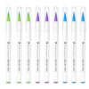 Real Brush Pens, Bright Cool Tone, 9 Count, Blue Purple and Green Dye Ink Pens for Watercolor Effects, Illustration and Calligraphy, 5.9 x 0.4 in