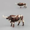 Realistic Farm Animal Figures Set, PVC Simulation Animal Models for Educational Play, Safe Washable Toys for Ages 3+, Early Learning Birthday (for longhorn bull B)