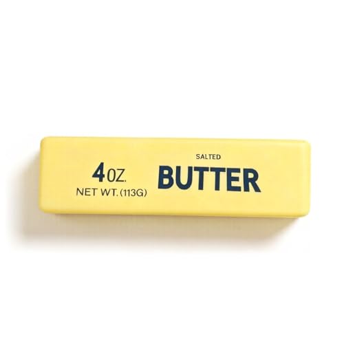 Realistic Soft Butter Stick Fidget Toy,Slow Rebound Cute Butter Squeeze Stress Balls, Slow Rising Portable Squishy for Adults Anxiety & Stress Relief, Sensory Gifts for Office, Home (Yellow)