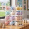 Reallnaive Water Bottle Organizer for Classroom Hydration Station Hold 12 Bottles Back to School Student Cup Water Bottle Holder Stackable ABS Plastic Rack for Office School Classroom Tumbler Storage