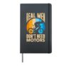 Real Men Don't Need a Motor, Cyclist Hardcover Journal, Black