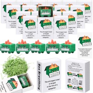 Realspring 24 Sets Dumpster Desk Ornaments Emotional Support Affirmation Gift Box with Positive Cards Back to School Anxiety Relief Gifts for Teachers Office Coworker Team Employee (Classic)
