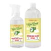Rebel Green Sparkling Glass Spray - Streak-Free Natural Glass Cleaner for Windows, Mirrors, and Surfaces - Peppermint Lemon - 32oz/16oz Combo Pack