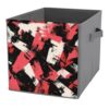 Reccmeny Black White Red Geometric Camouflage Cube Storage Bins