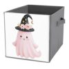 Reccmeny Cute Pastel Pink Ghost Cube Storage Bins