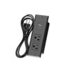 Recessed Power Strip with USB-C USB-A Conference Recessed Outlet, Space-Saver for Furniture Side Table, 2 AC Outlets, 2 USB Ports, with 1.5M/4.92FT Cord, for Home
