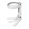 Rechargeable Magnifying Glass with Light and Stand,3.5-Inch Lens,18 Led Adjustable Brightness,Foldable Hands-Free Or Handheld Visual Aid for Reading,Crafts,and Hobbies for Adults Kids