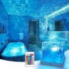 Rechargeable Shower Light No Wiring, 16 Color Changeable Projector Light
