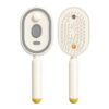 Rechargeable Water Hair Straightener Brush Steam Brush for Hair, Electric Hair Brush with Detangling Comb for Both Long/Short Hairs Anti-Static (Beige)
