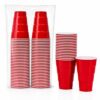 Red Disposable Plastic Party Cups, 18 oz, 50 Count, Plastic Drinking Cups for Parties, Birthday Celebrations, BBQs, Picnics, Events, Gatherings and Everyday Beverage Service