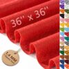 Red Felt Fabric 36'' X 36'',1.4mm Large Felt Sheets Soft Durable Crafts Felt by The Yard for Nonwoven Fabric DIY Sewing, Letter Coaster, Party & Holiday Ornament,Arts Decoration Projects