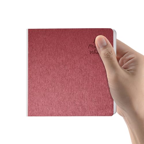Red Hardcover Sketchbook Square Hardbound Sketch Journal 4.7 x 4.7 Inch 42 Sheets Art Book 250GSM Ultra Smooth Paper Ideal for Pencils,Water Color Pen,Marker Pen