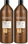 Redken All Soft Mega Curls Conditioner, For Extremely Dryhair | For Curly & Coily-Hair | Nourishes & Softens Severely Dry Hair - With Aloe Vera - 33.8 Fl Oz, (Pack of 2)